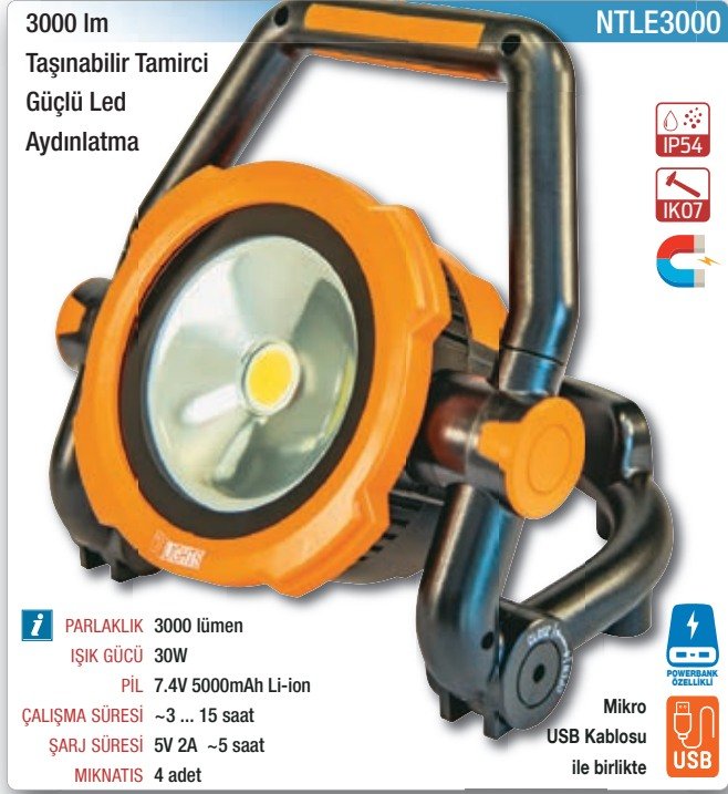 NTLE3000 katalog bilgileri