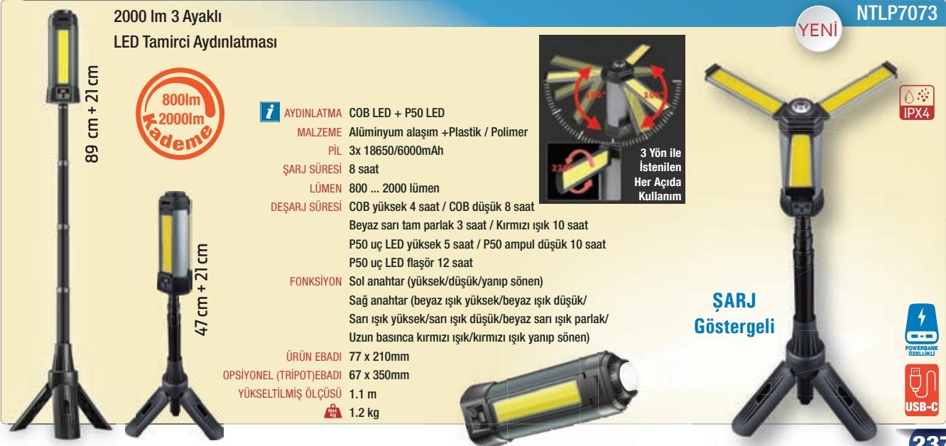 NTLP7073 katalog bilgileri
