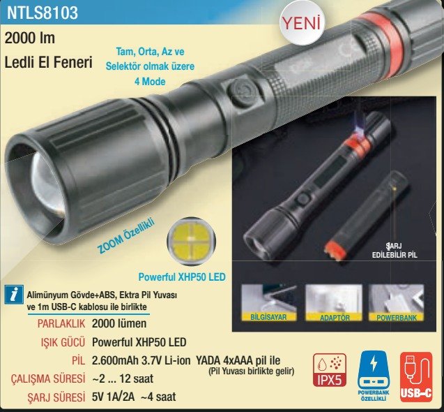 NTLS8103 katalog bilgileri