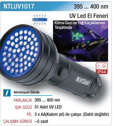 NTLUV1017 katalog bilgileri
